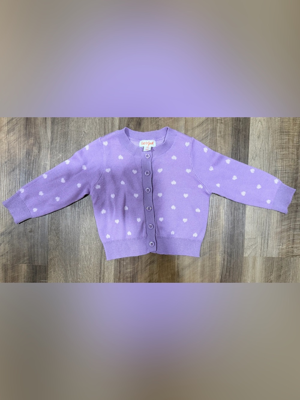 Cat & Jack 12 months purple cardigan